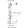 Комплект инсталляция GEBERIT DUOFIX SIGMA 500,301.KJ.A с подвесным унитазом ACANTO с сиденьем микролифт и клавишей