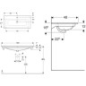 Раковина GEBERIT RENOVA PLAN 100х48 см + шкафчик 78.8х58.5 см темно-серый 122200000+869581000